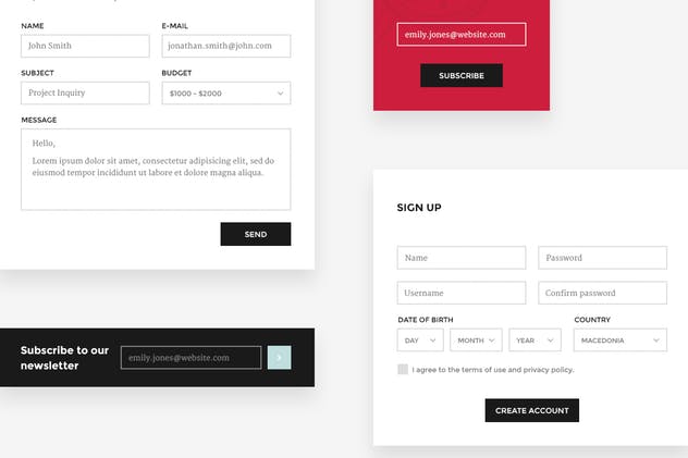 现代简约风卡片式网站UI设计模板 Harbor UI Kit插图(2)