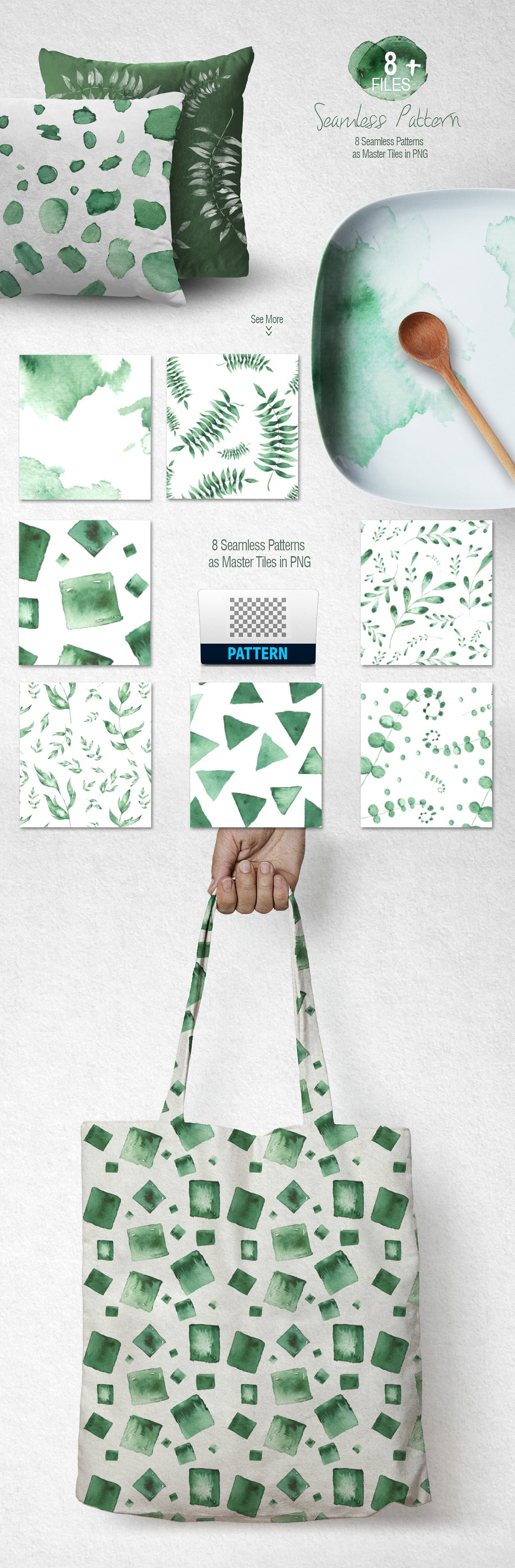 珍藏版春季手绘绿色植物素材包插图(11)