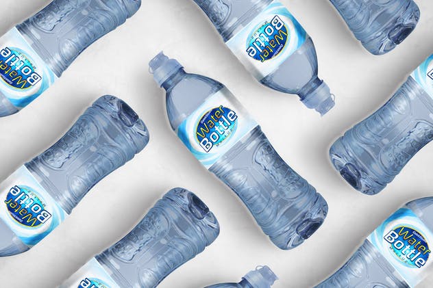 矿泉水蒸馏水瓶罐样机v2 Water Bottle V.2 Mockup插图(5)