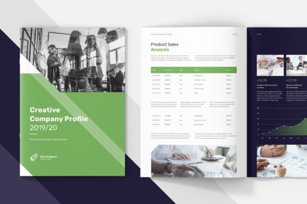 创意多用途竖版设计风格企业公司画册排版设计模板 Creative Multipurpose Company Profile