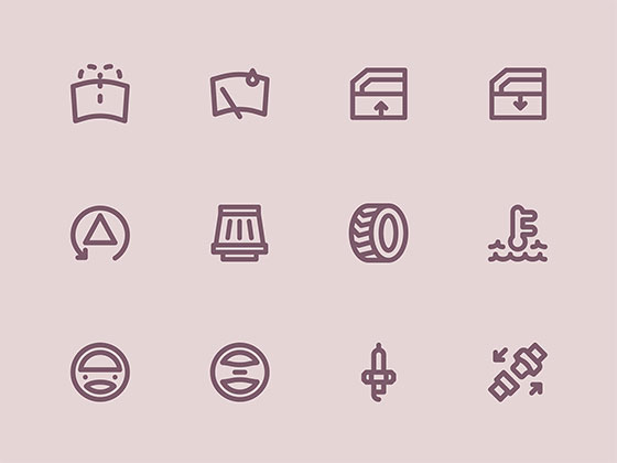 80 枚汽车零件元素图标素材之家精选sketch素材