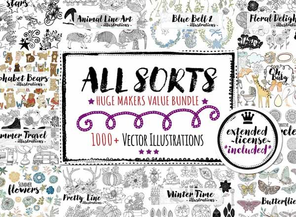 1700+多主题矢量图形素材包下载[PNG, EPS, AI,ABR,JPG ]