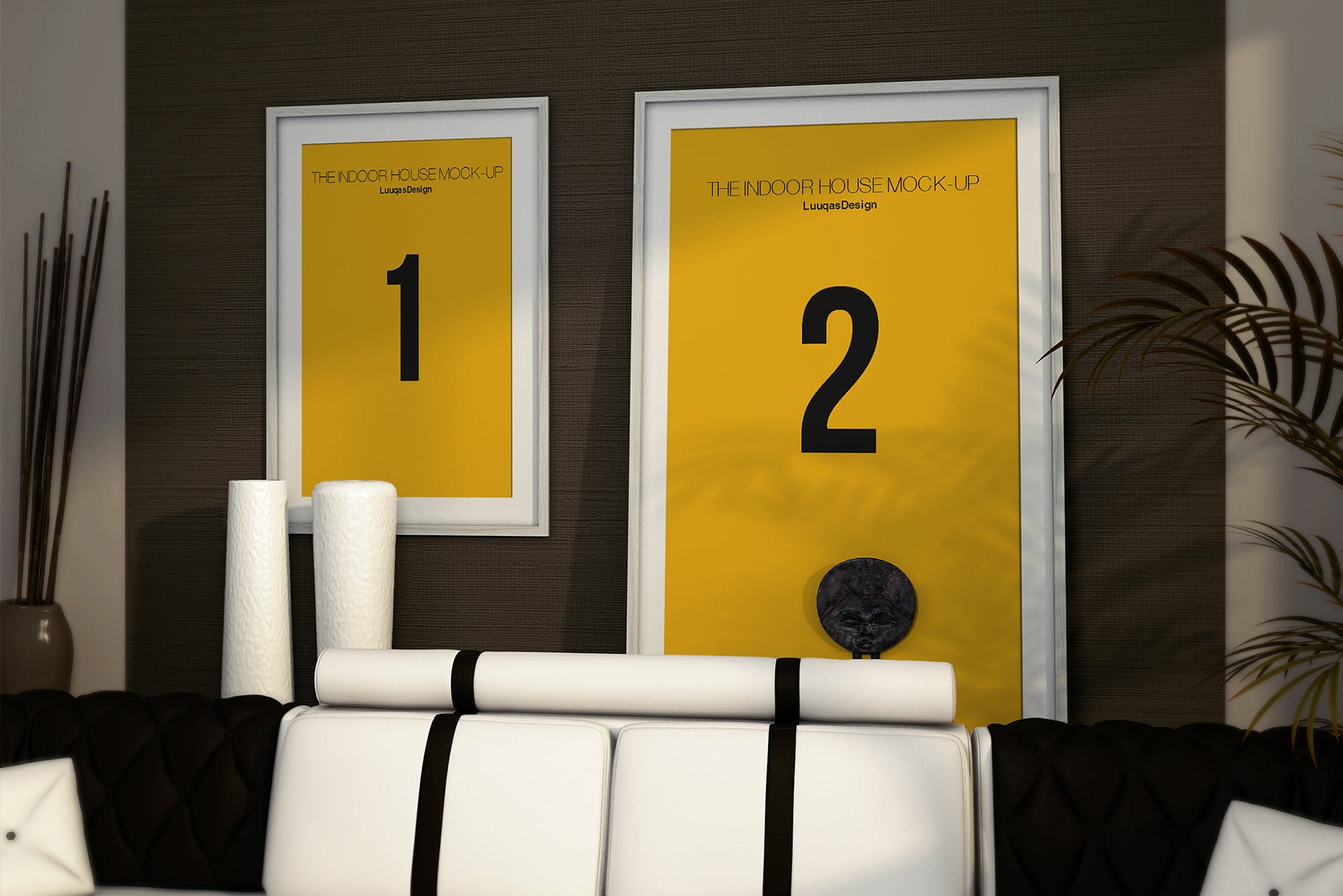 室内装饰画框艺术创作预览样机模板素材 Indoor House MockUp Templates插图(4)