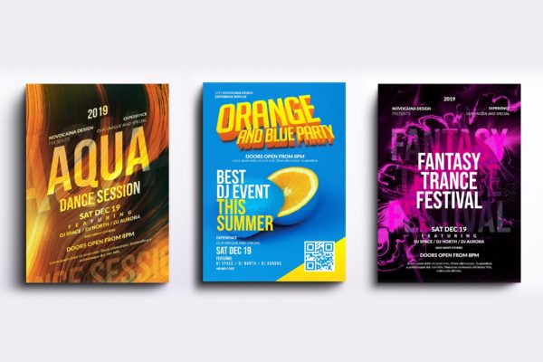 舞蹈/音乐派对活动海报设计模板合集v2 Event Party Posters &amp; Flyers Bundle V2
