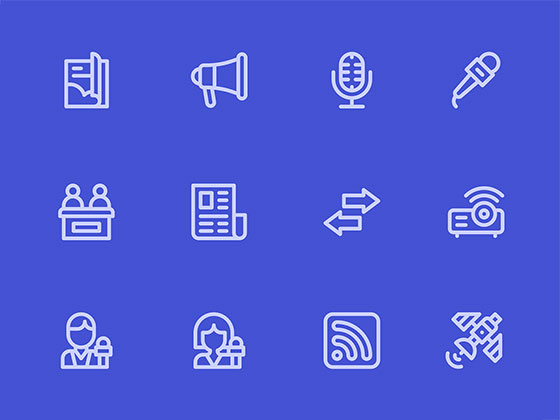 40 枚新闻元素图标素材之家精选sketch素材