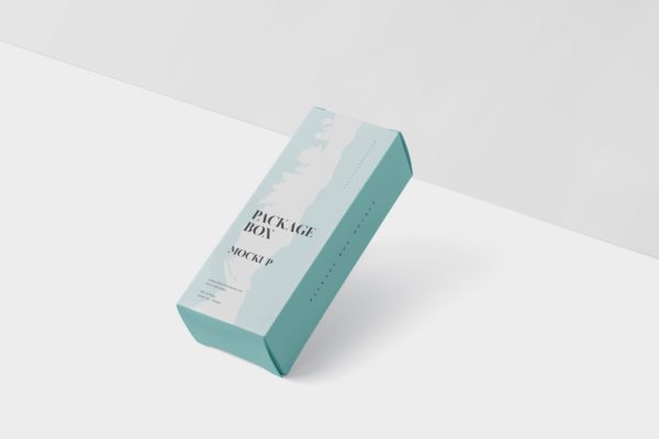 简约风多用途产品包装纸盒设计效果图素材库精选 Package Box Mock-Up – High Rectangle Shape