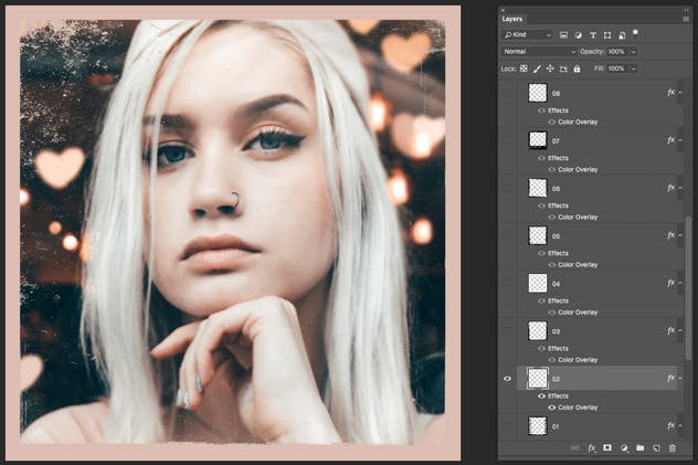 Instagram贴图照片复古胶片电影效果样机 Instagram Vintage Film Effects插图(4)