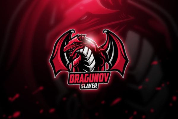 翼龙电子竞技战队队徽Logo模板 Dragunov – Mascot &amp; Esport Logo