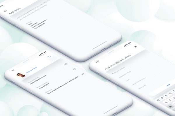电子钱包APP应用个人信息界面模板 Wallet Personal Information Mobile Ui for IPhoneX
