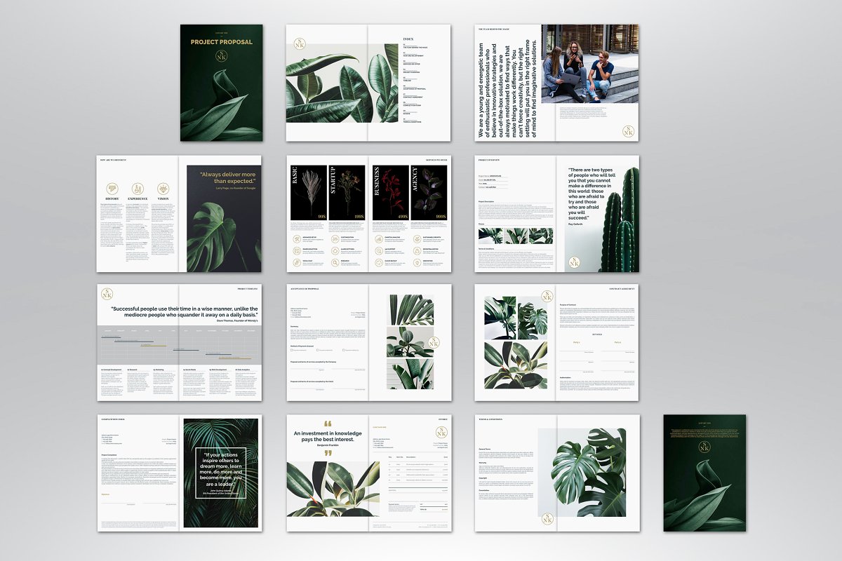 简约商业项目提案企业宣传册设计模板插图(12)