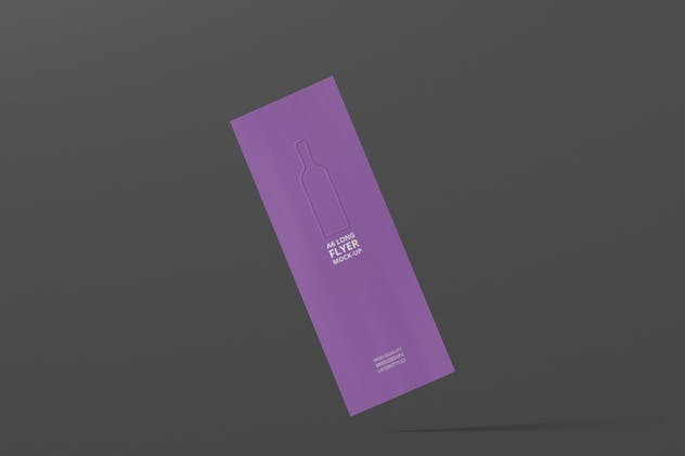 创意A6尺寸长方形传单样机模板 A6 Long Flyer Mock-Up插图(7)