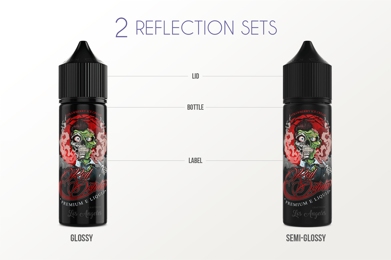 电子烟油瓶&包装盒外观设计样机模板[50ml规格] eLiquid Bottle Mockup v. 50ml-C插图(3)