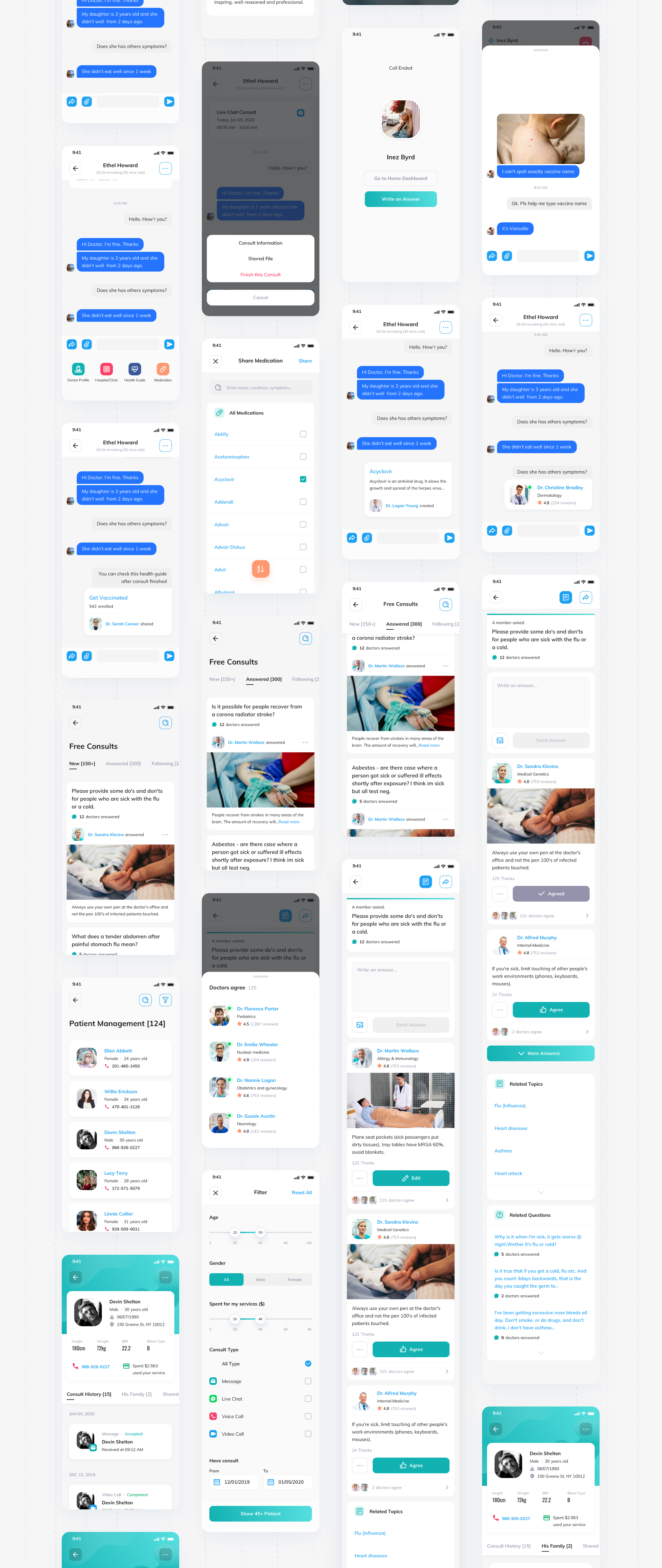 素材库下午茶：医生医疗在线服务APP应用UI套件[Sketch]插图(4)
