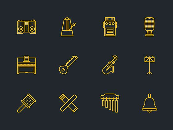 50 枚音乐器材图标素材之家精选sketch素材
