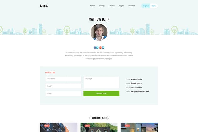 房地产物业管理机构网站设计模板 RealEstate Property Management Agency Web Template插图(5)