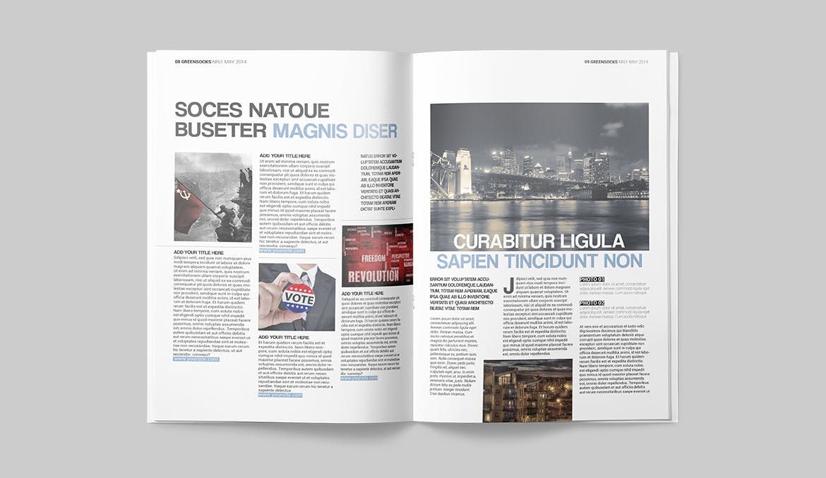 健身运动主题素材库精选杂志InDesign模板 Magazine Template插图(4)