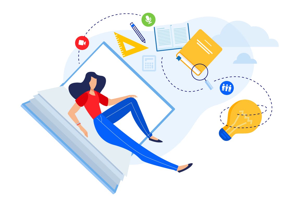 网络教育主题矢量概念插画 Education concept插图