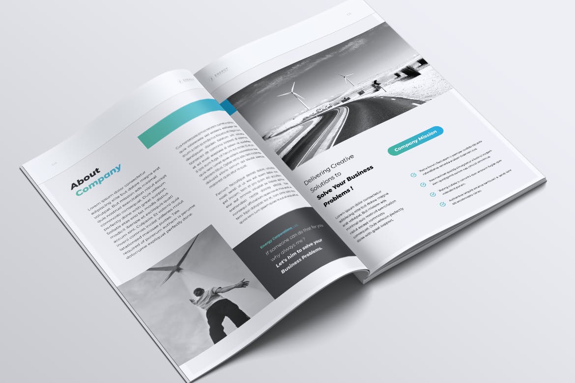 新能源发电厂企业宣传画册设计模板 ENERGY Power Plant Company Profile Brochures插图(2)