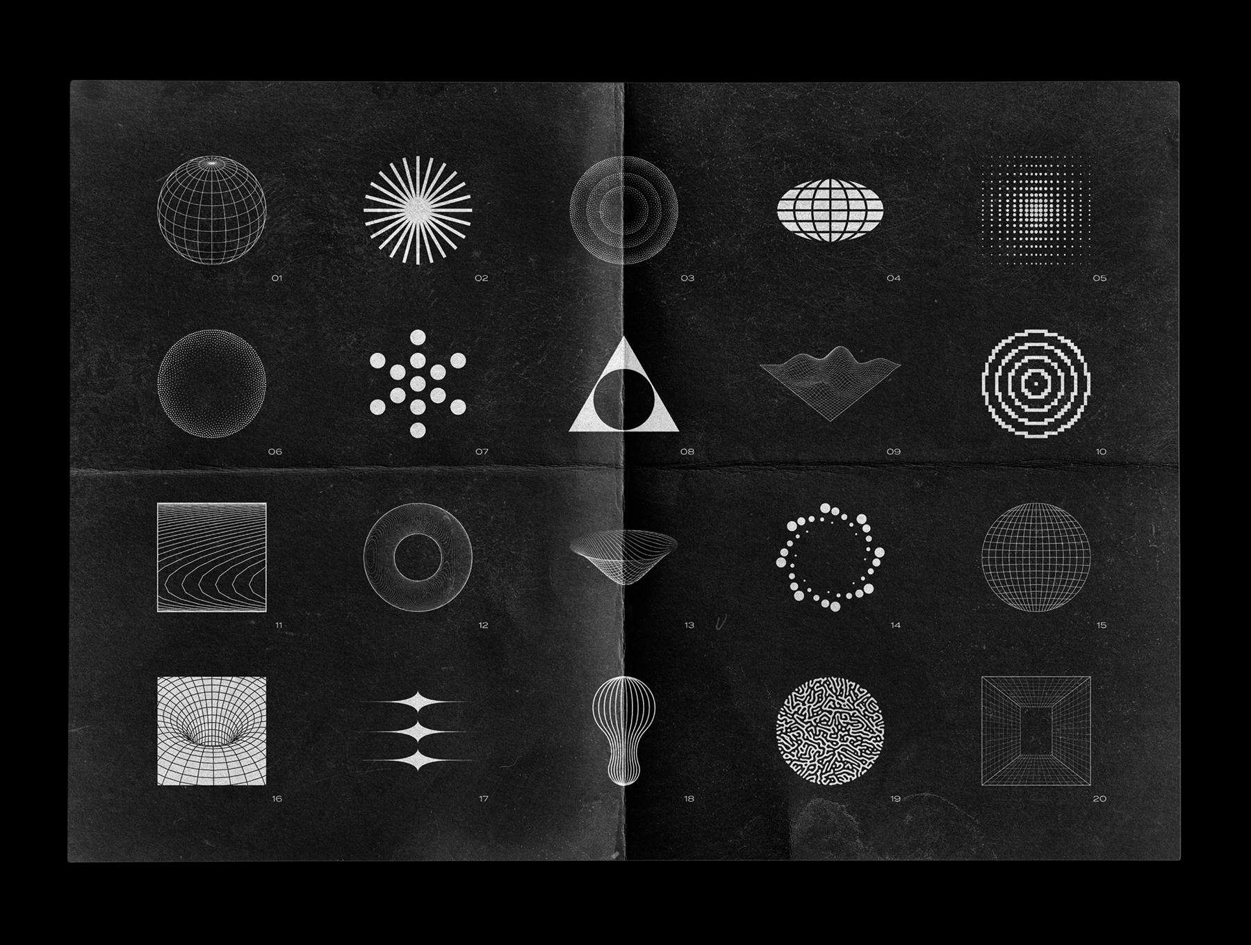 素材库下午茶:100个抽象元素形状设计合集插图(5)