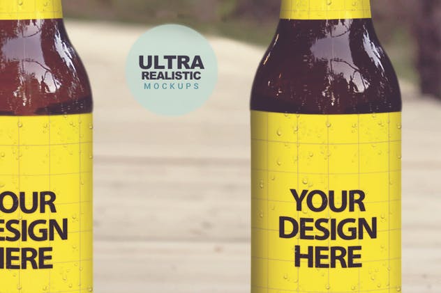 啤酒瓶外观印刷图案样机模板 Formentera Lounge Club Entry插图(3)