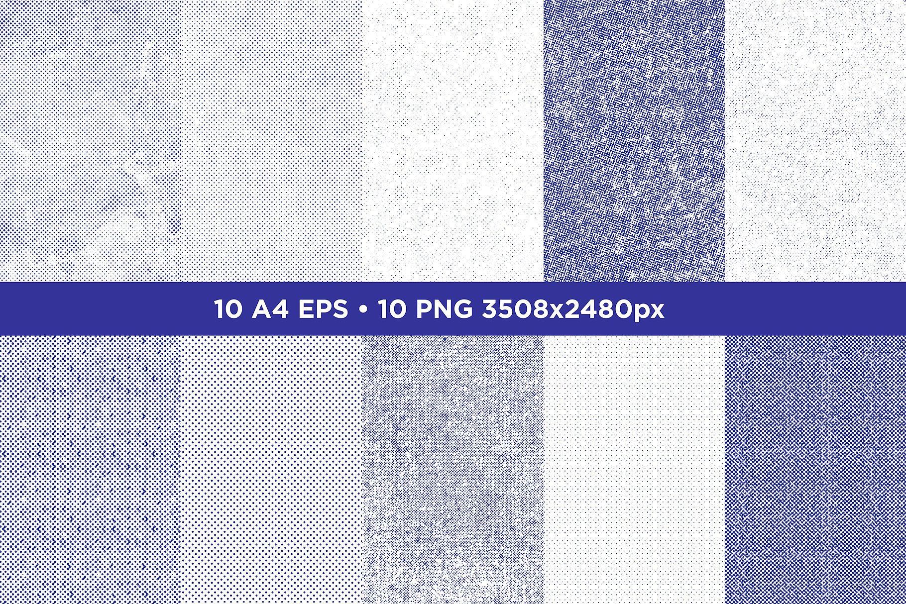 10款砂砾半色调矢量纹理 10 Vector Halftone Textures插图(1)