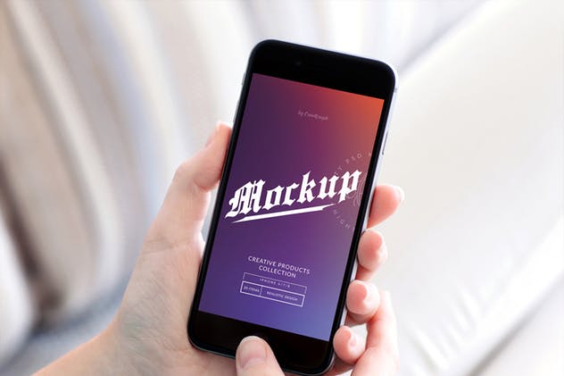 手持iPhone 7设备样机套装Vol.1 iPhone 7 Mockups Bundle Vol 1插图(5)