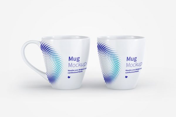 宽口马克杯陶瓷杯图案设计展示素材库精选v10 Mug Mockup 10