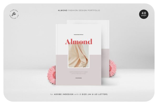 杏仁色时装设计图册模板
