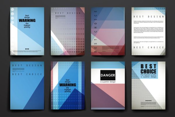 3套多用途抽象图形小册子模板 Set of Beautiful Brochures