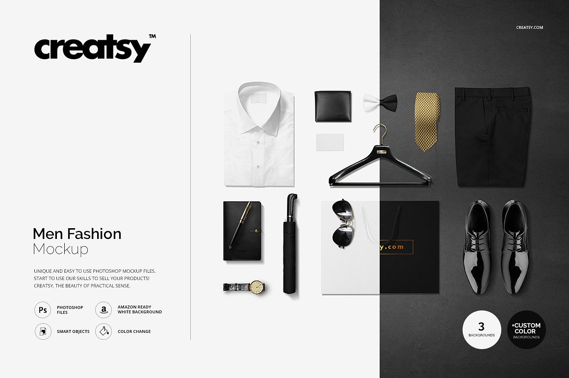 男士时尚场景样机素材 Men Fashion Mockup插图