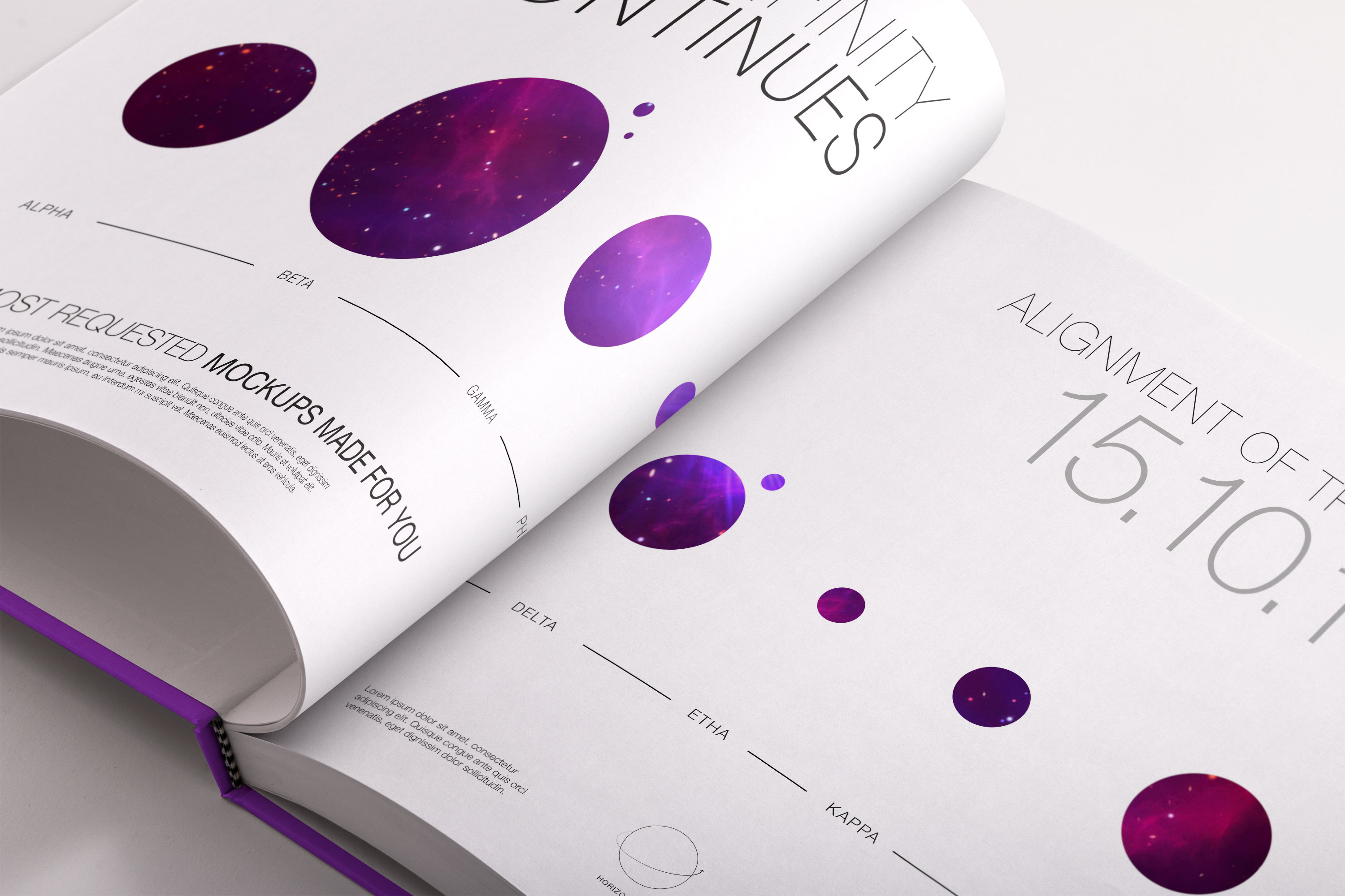 精装图书内页设计PSD样机模板04 Hardcover Large Landscape Book PSD Mockup 04插图