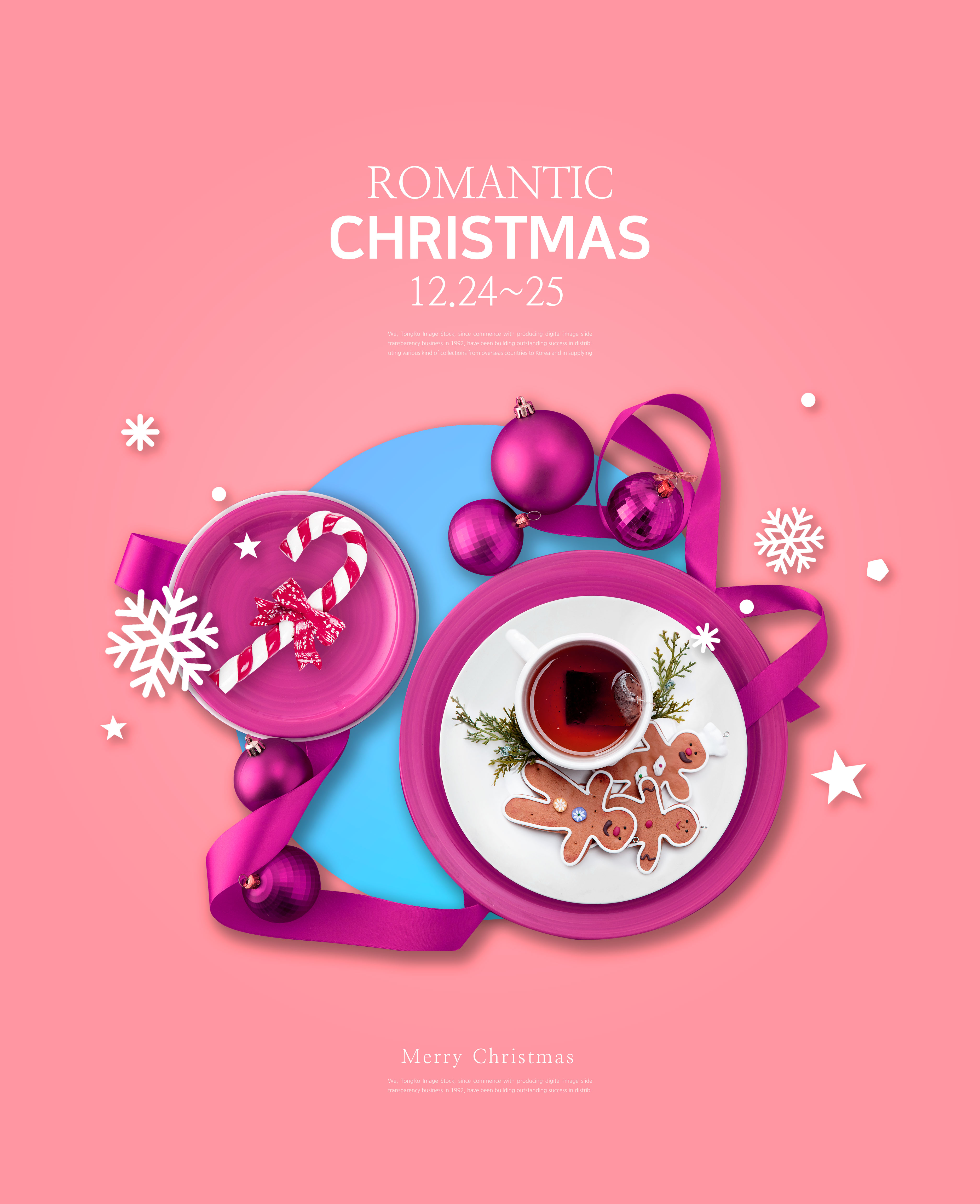 圣诞节浪漫约会主题海报模板psd素材插图