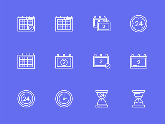 17 枚时间元素图标素材之家精选sketch素材