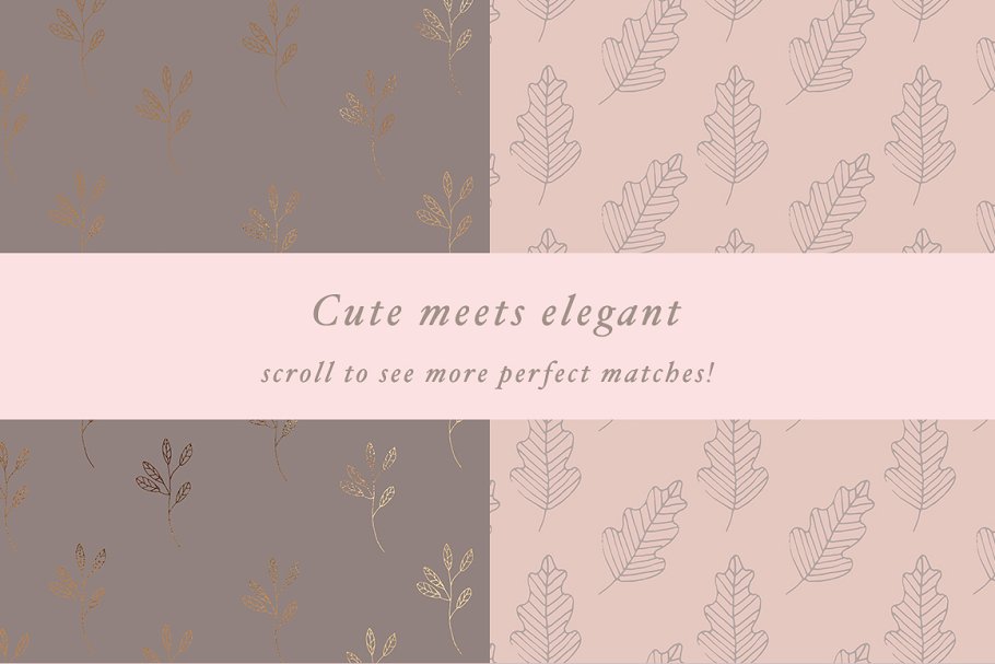 低调奢华风格花卉图案纹理 Rustic Floral Patterns & Graphics插图(6)