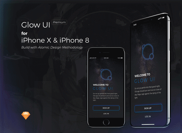 素材库下午茶：一套包含iPhone 8和iPhone X版的多功能APP UI KITS下载[Sketch]