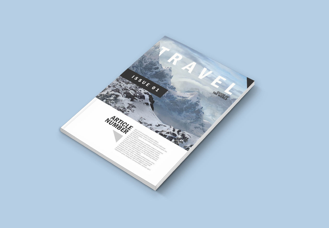 杂志排版设计预览样机模板 Free Magazine Mockup Template (Photoshop .PSD)插图(2)