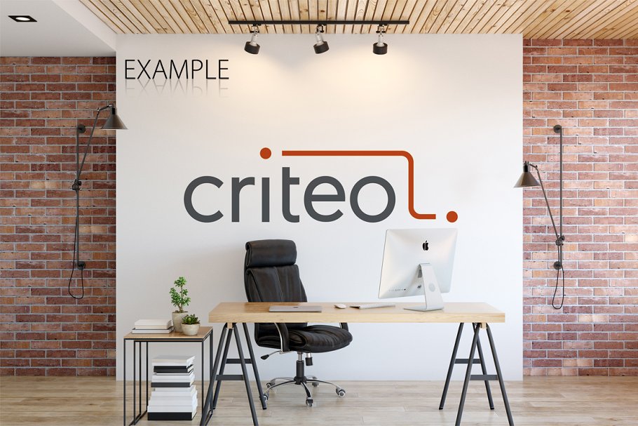 办公室墙纸设计样机模板合集 OFFICE Interior Wall Mockup Bundle插图(3)