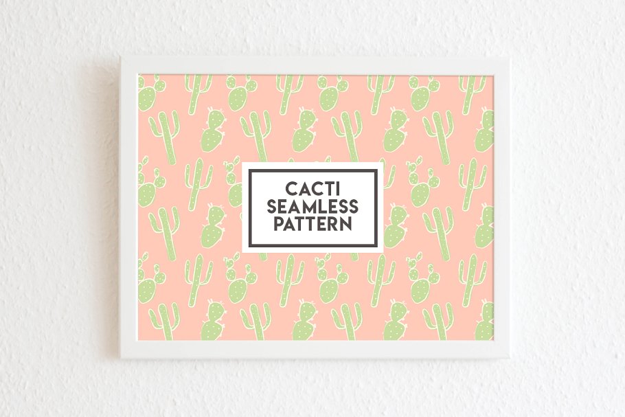 仙人掌素描风格设计素材 Big cacti bundle, sketch style插图(8)