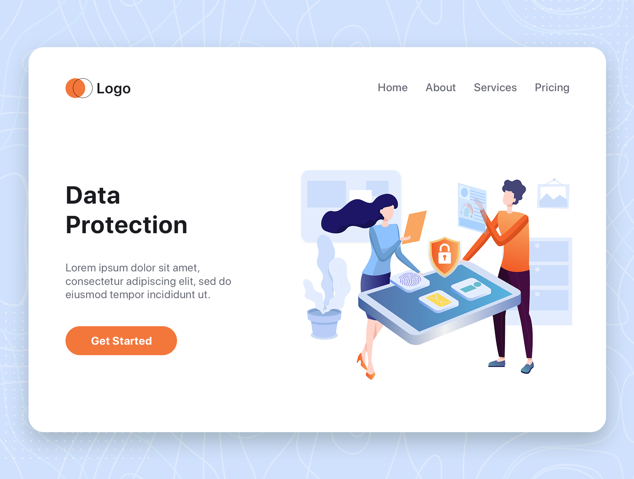 素材库下午茶：生活&工作场景着陆页网站设计矢量插画素材插图(10)