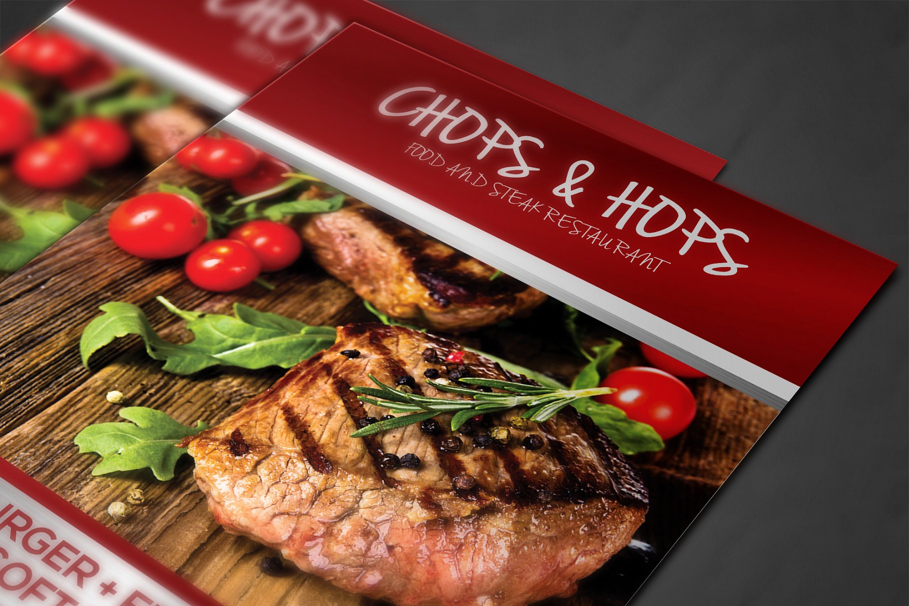 西式快餐食品菜单传单模板 Food Menu Flyer插图(3)