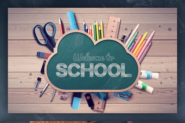 开学季校园主题场景巨无霸广告模板 Back To School – 10 Premium Hero Image Templates插图(4)