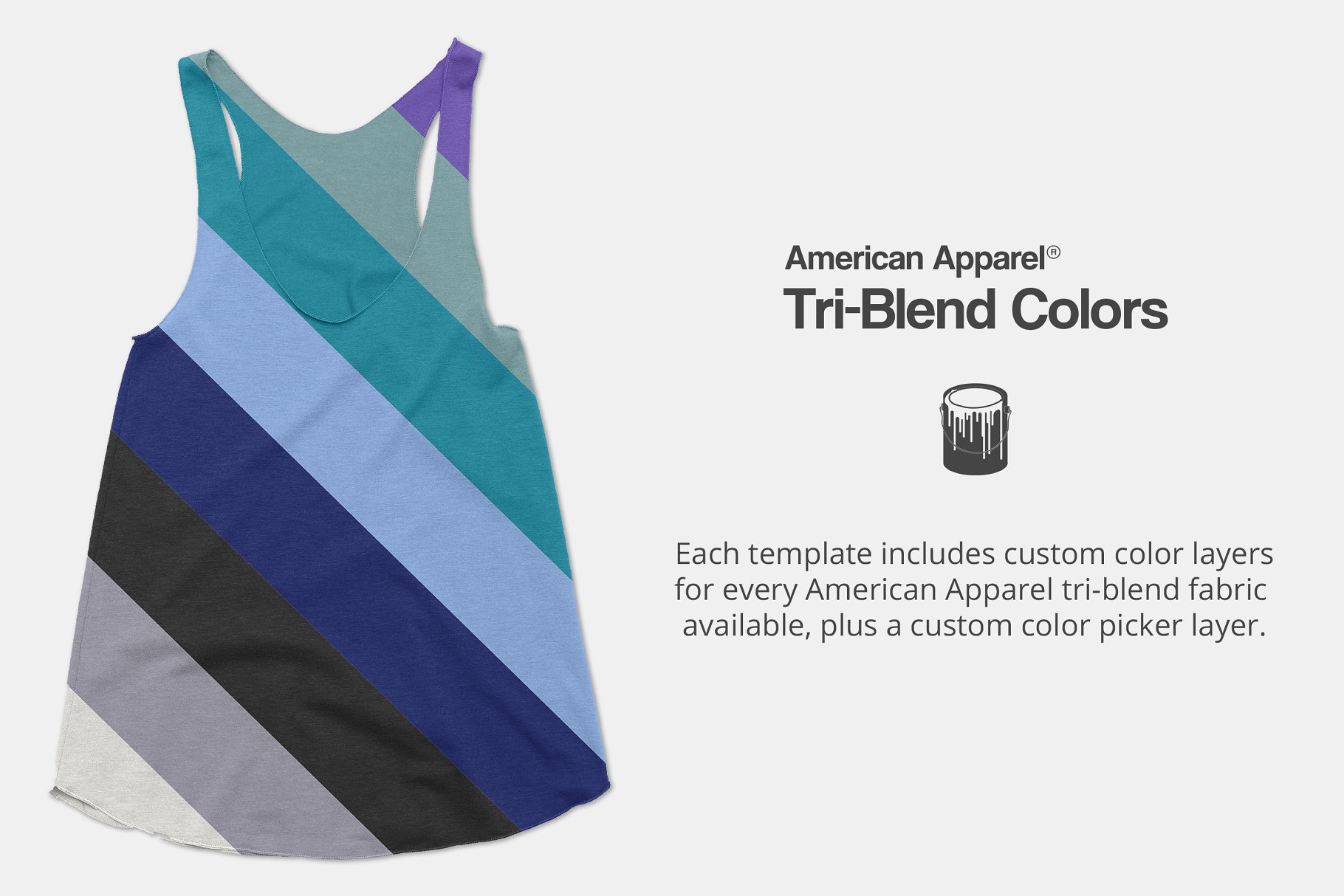 女士背心样机模板 American Apparel TR308 Tank Mockups插图(4)