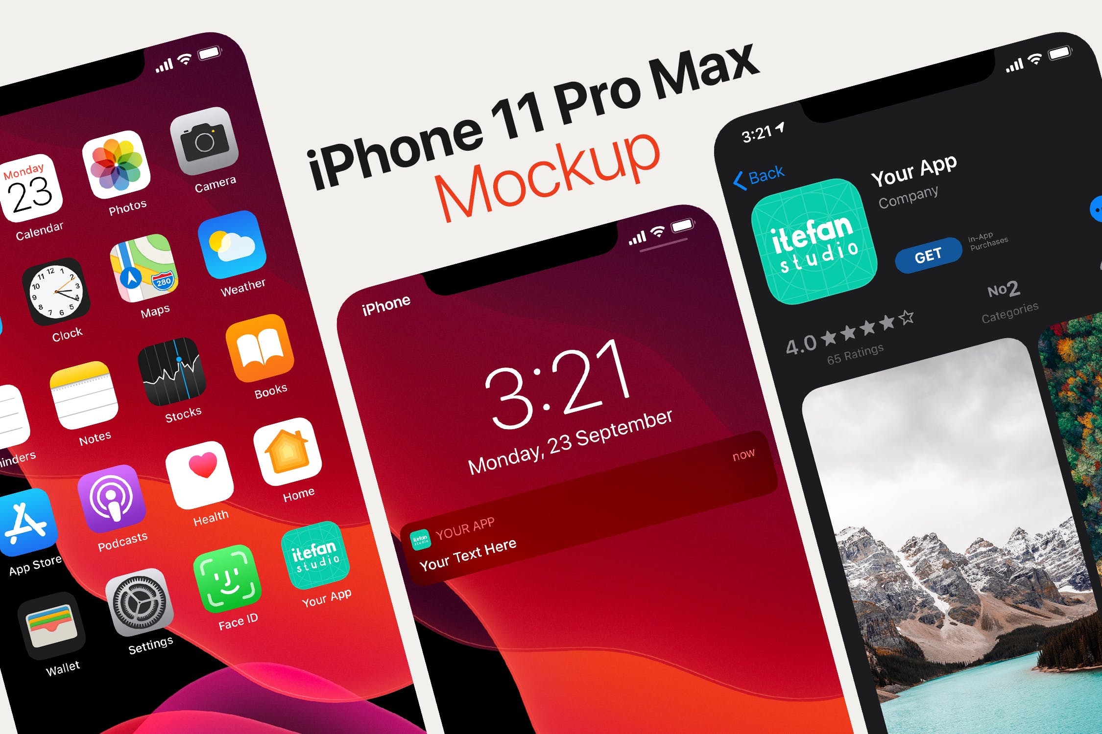iOS13系统APP图标及APP Store预览样机模板 iOS 13 App Icon Template插图(2)