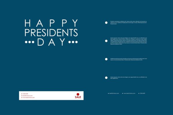 美国“总统日”主题小册子模板 President’s Day brochures