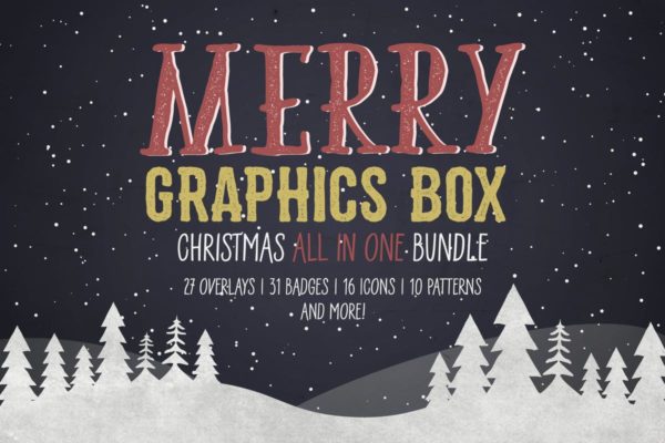 圣诞节节日主题图形巨无霸合集 Merry Graphics Box