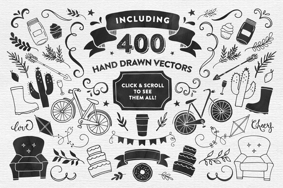 极力推荐：水彩元素PS设计工具包 [Logo模板、纹理&元素] The Watercolor Media Kit (For PS)插图(1)