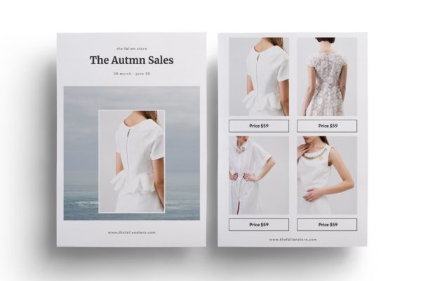 时装品牌&amp;服装店宣传单设计模板 Fashion Flyer