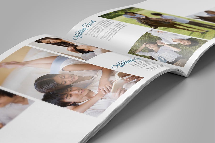 现代时尚简约风格婚纱照画册设计模板 Wedding Photo Album插图(7)