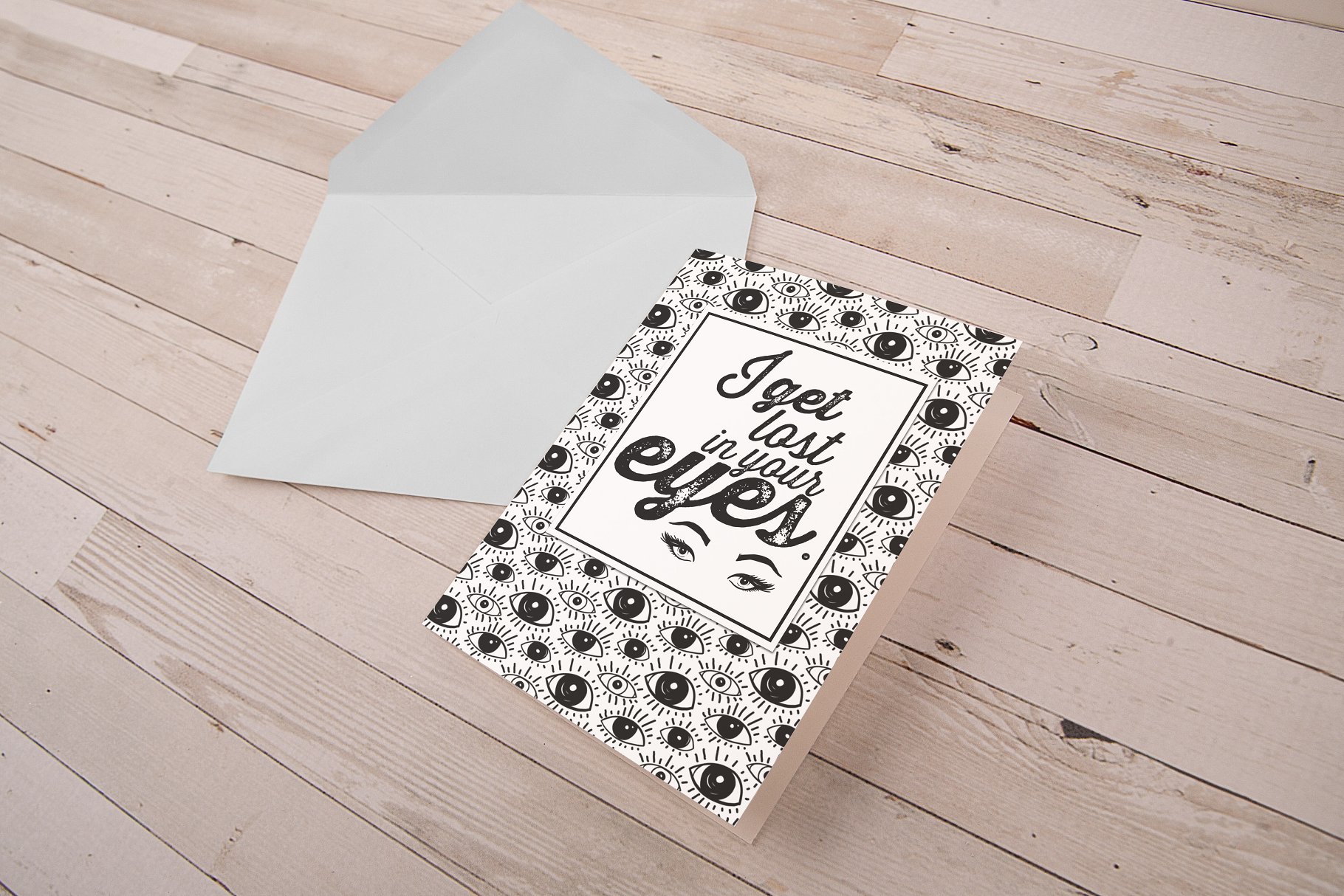 各种形状眼睛&睫毛矢量图形 Eye Vector Illustration, Lashes插图(2)