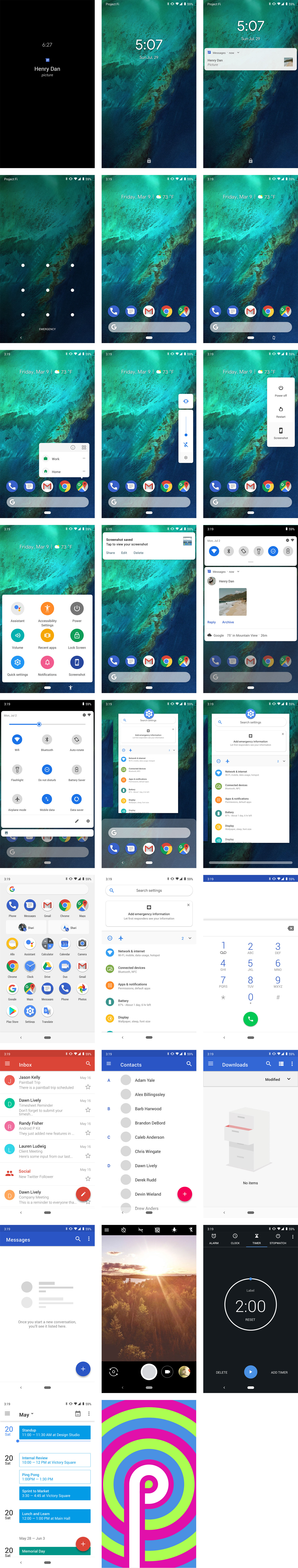 Android Pie 界面包